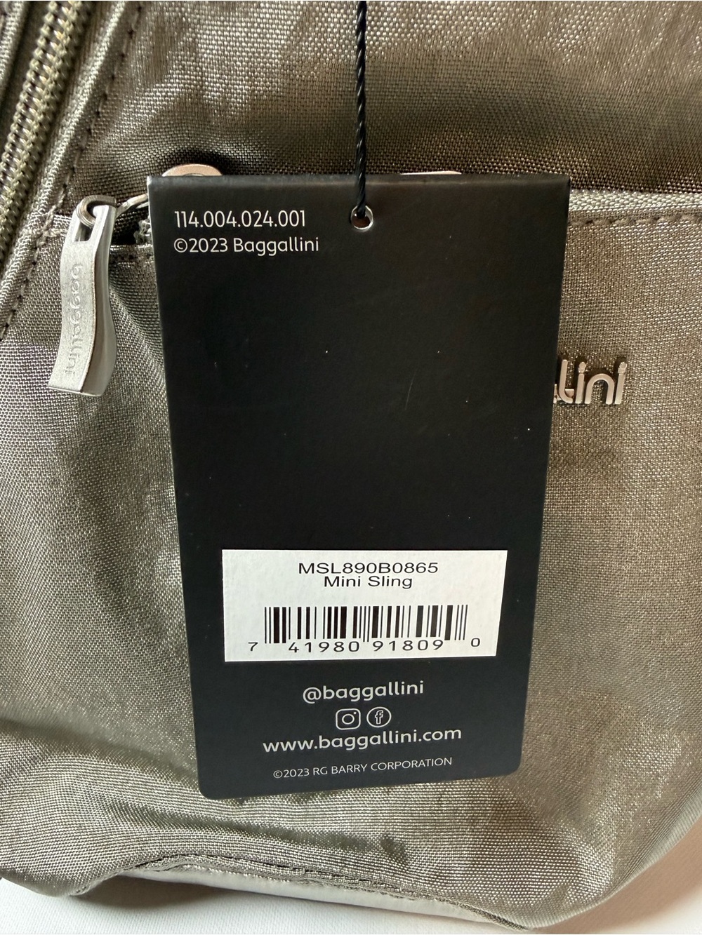 Baggalini Mini Sling Bag in Charcoal - Picture 4 of 7